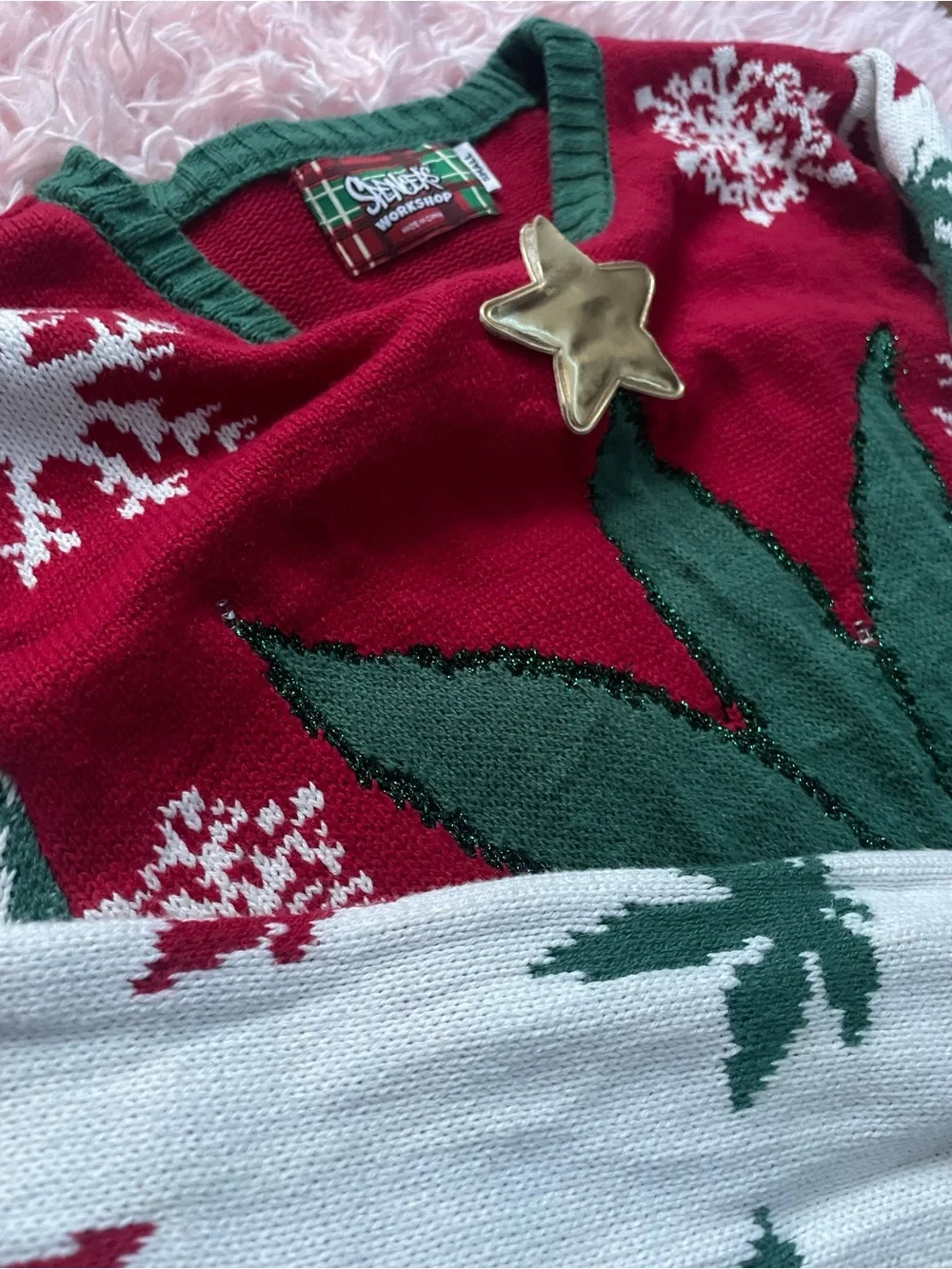 Spencer's Red and Green Holiday Sweater